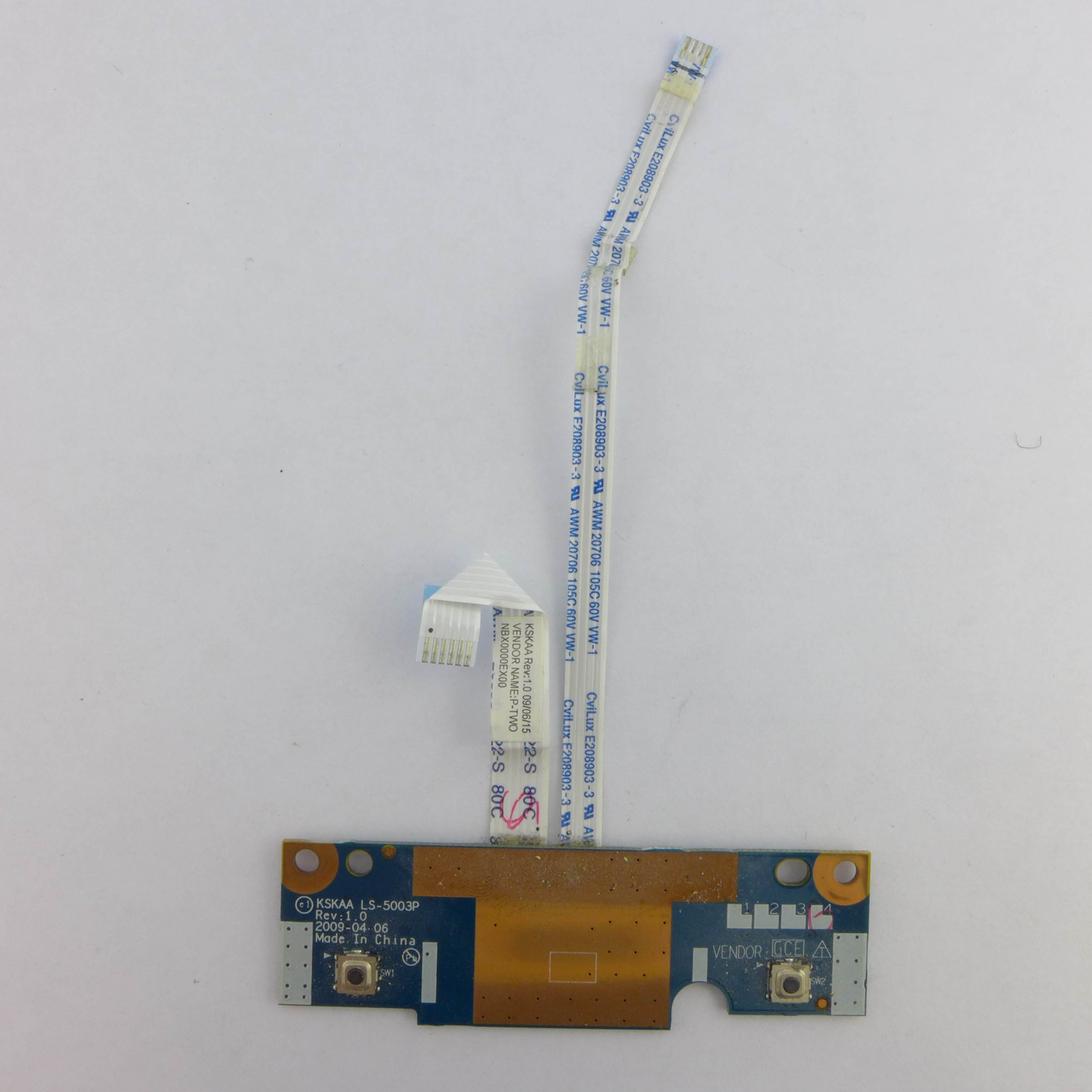 ORIGINAL Toshiba A500-12C Touchpad Tasten Board ls-5003P button A500-15H A50 ✅