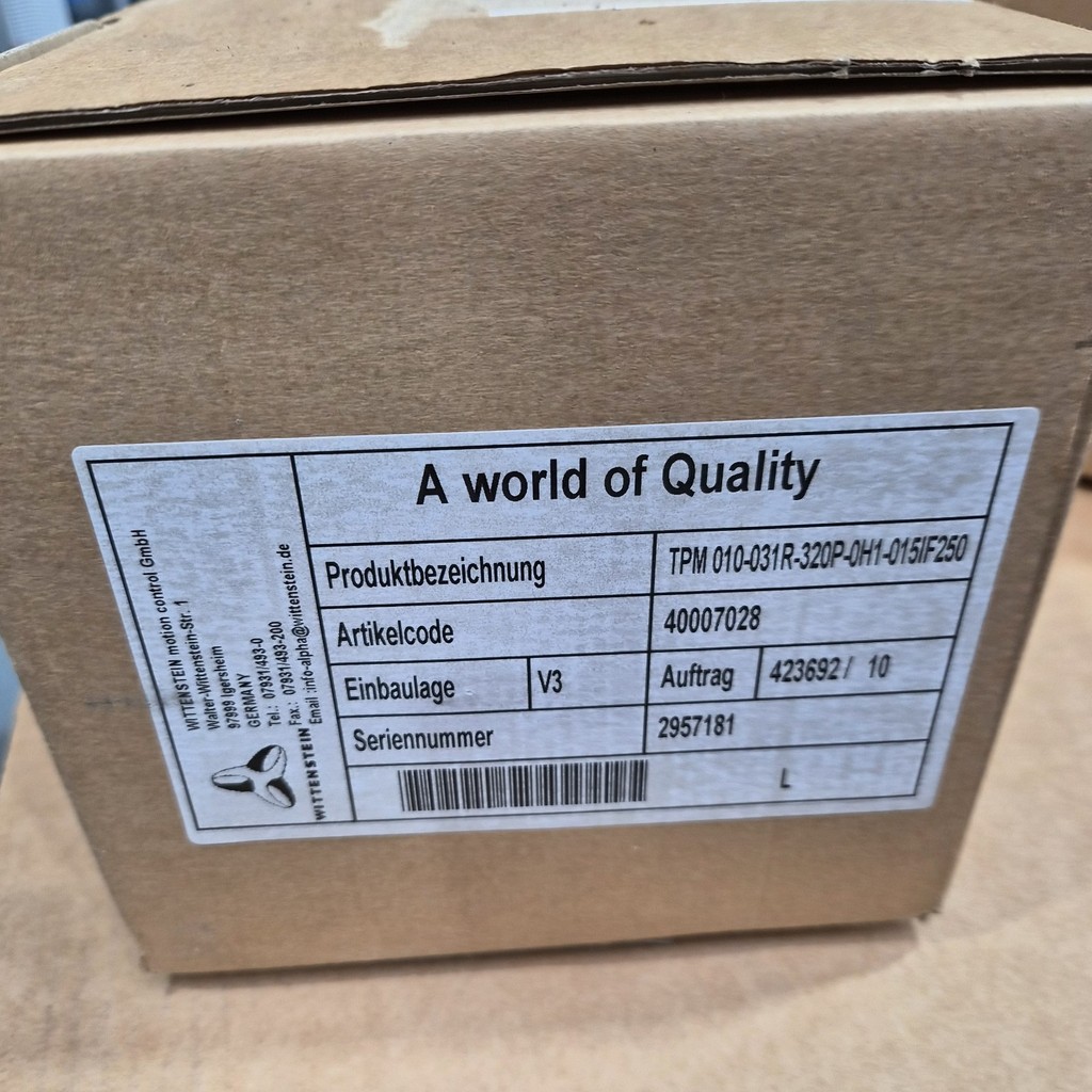 Wittenstein TPM 010-031R-320P-0H1-015IF250 Servo Motor  — 4