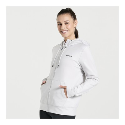 

Женское худи с капюшоном на молнии Saucony Crystal  Apparel, Хрусталь