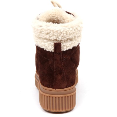 Pre-owned Tod's E5190 Sneaker Donna Brown  Scarpe Tronchetto Inside Fur Merino Shoe Woman In Marrone