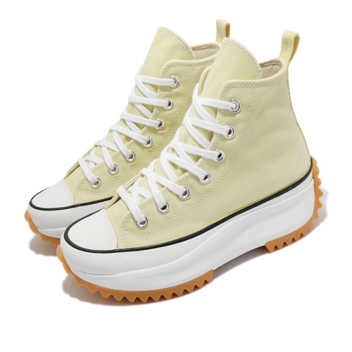 

Converse Run Star Hike Grey Lemon White Gum Мужчины Унисекс Платформа Повседневная A02132C, Желтый, Run Star Hike