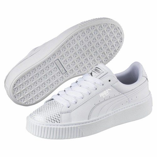 

[366442-02] Женская платформа Puma Basket Ocean, Белый