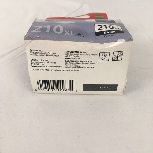 CANON PIXMA PG-210XL BLACK 1 ORIGINAL INK CARTRIDGE - UPC: 013803102635 - NEW