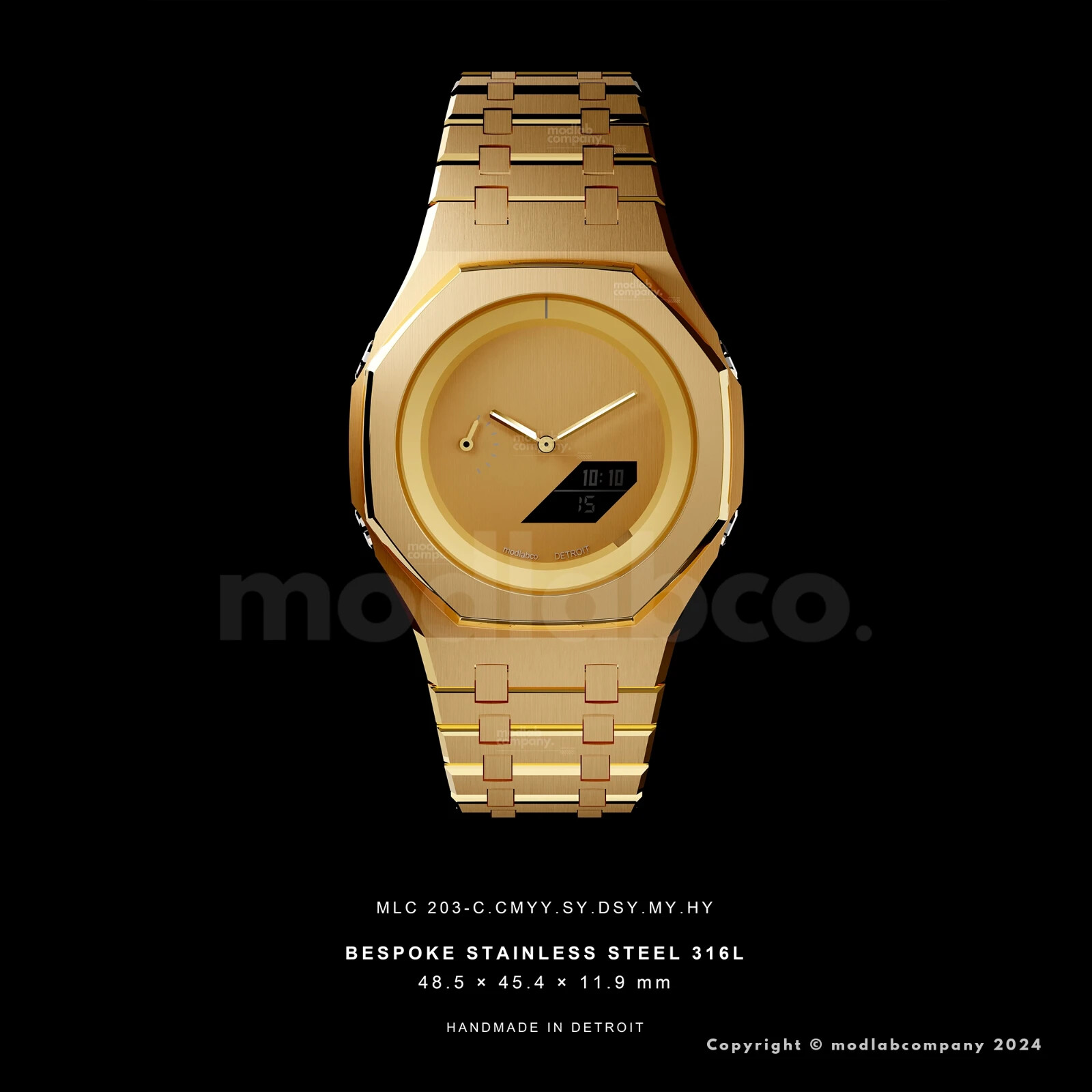 Pre-owned Casio Mlc Signature Gold Custom  G-shock Ga2100 Mod Watch Ak Gift For Man