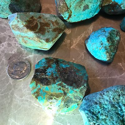 Kingman Arizona Turquoise Rough - 1/2 Pound Lots - Very High Quality