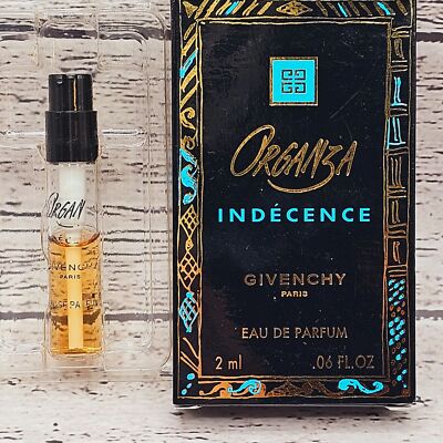 VIntage Rare Givenchy Organza Indecence Eau De Parfum Sample 2ml