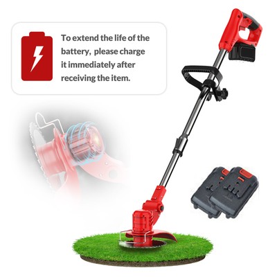 800W Electric Weed Eater Lawn Edger Brush Cutter Cordless Grass String Trimmer