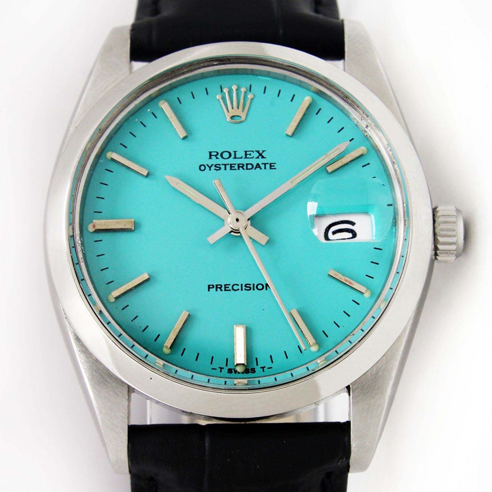 Vintage Rolex Oyster Date Precision Winding 34mm Turquoise