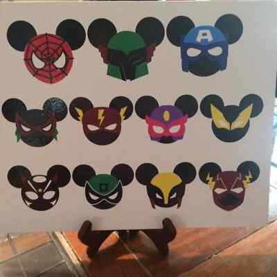 Mickey Mouse as superheros canvas pictur