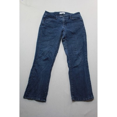 LOFT Modern Bootcut Jeans Womens 4P Blue Excellent Dark Wash Stretch Denim