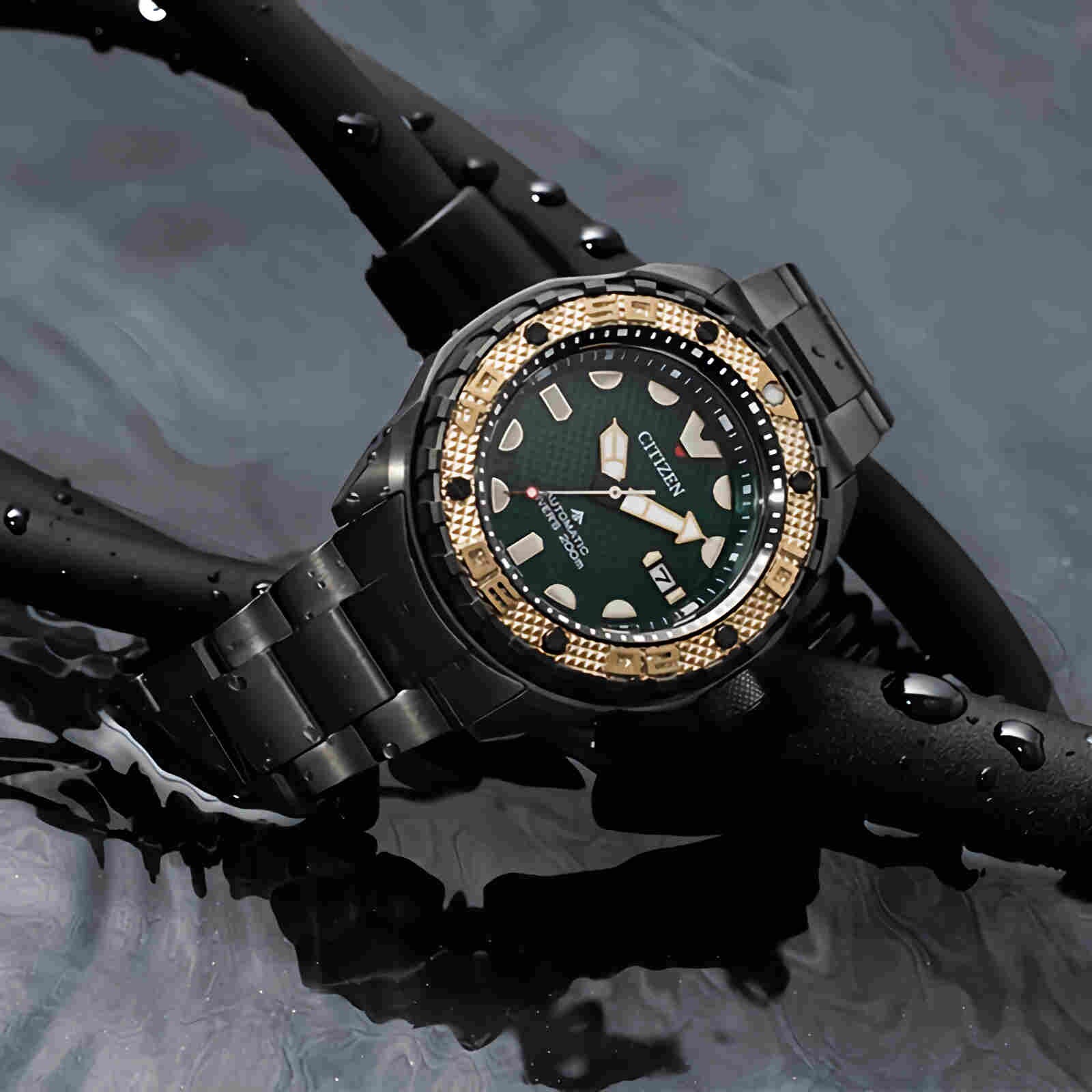 Pre-owned Citizen Promaster Nb6008-82x Automatic Green Dial Men Watch Asia Limited 500 Pcs