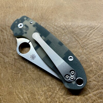 Titanium 3d milled Clip (NO KNIFE) for Spyderco Para 3 C223GP - 8 Color Options