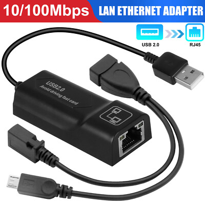 USB RJ45 LAN Ethernet Adapter for 3/2nd Generation Amazon Fire TV Stick 100 Mbps
