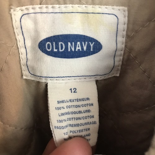 Old Navy Boys Denim Jacket Sz 12 Faux Sherpa Collar