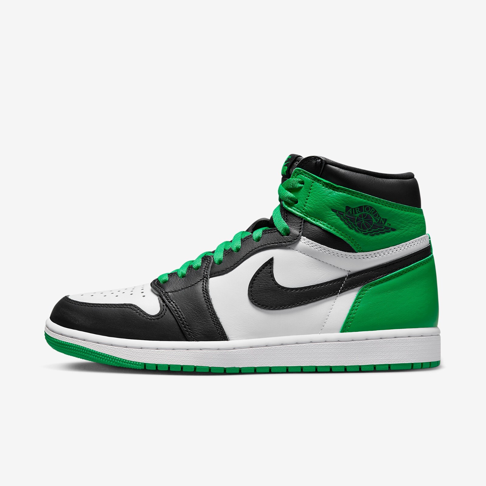 Кроссовки Jordan 1 Retro High OG Black and Lucky Green DZ5485-031