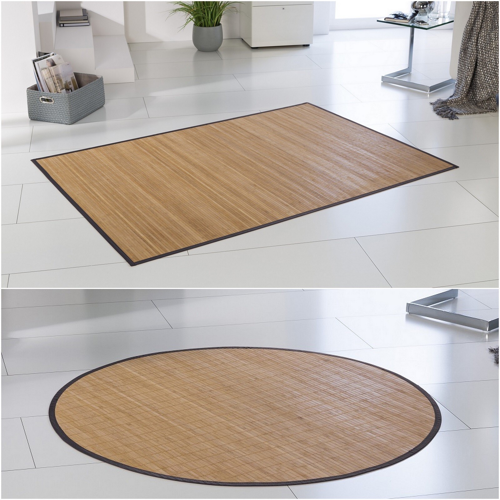 Bambusteppich HONEY Teppich aus Bambus gehärtet rund oder eckig in 13 Größen!