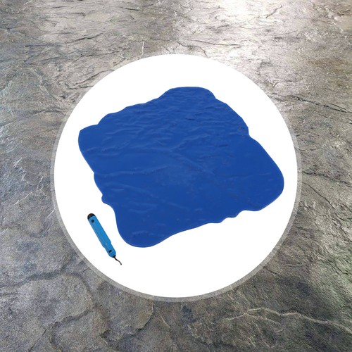 18x18in Concrete Stamps Mat Blue Concrete Seamless Cement