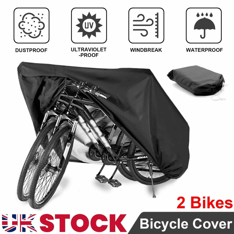 Double Bicycle Bike Cycle Cover Waterproof Rain Dust Sun Protector Resistant UK