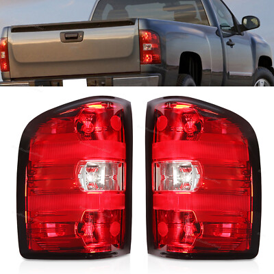 Fit for 2007-2013 Chevy Silverado 1500 Left & Right Side Halogen Tail Lights