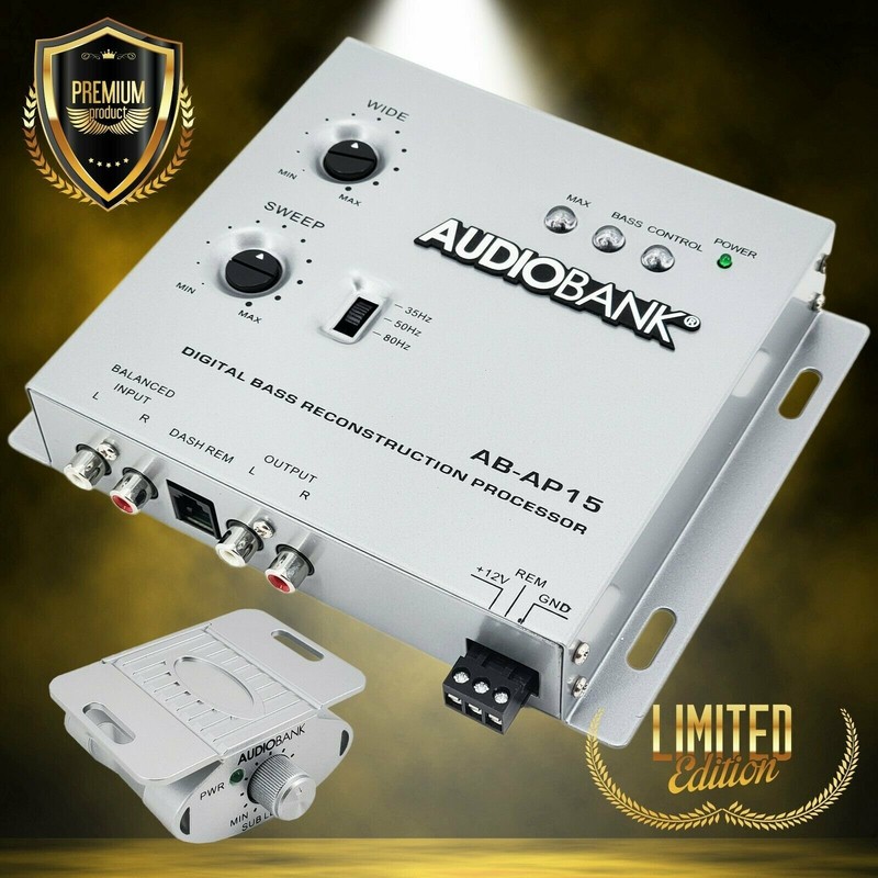 Audiobank AP15 Digital Bass Processor, Crossover For Car Subwoofer Tuners