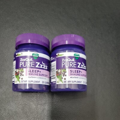 ZzzQuil Pure Zzzs Sleep Aid w/ Melatonin + Elderberry & Zinc 52 Gummies 4/23-2pk