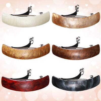 6 Pcs Acrylic Large French Hair Barrettes Clips for Women Thick Hair Long Hair