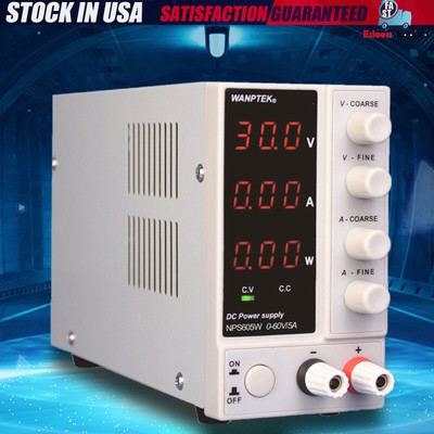 60V 5A Adjustable DC Power Supply Precision Variable 3 Digital Lab NPS605W 300W