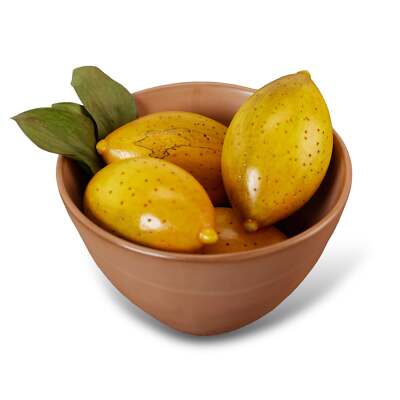Hand-Carved Wooden Lemons