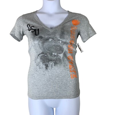 Pink Victorias Secret Size Small T Shirt Oregon State OSU Graphic Tee V Neck NEW