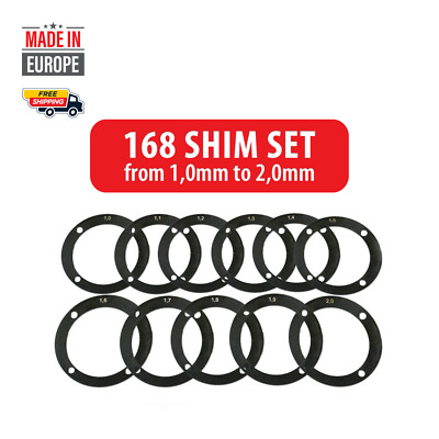 Differential backlash adjustment shim set (Fits: BMW 168mm) E30
