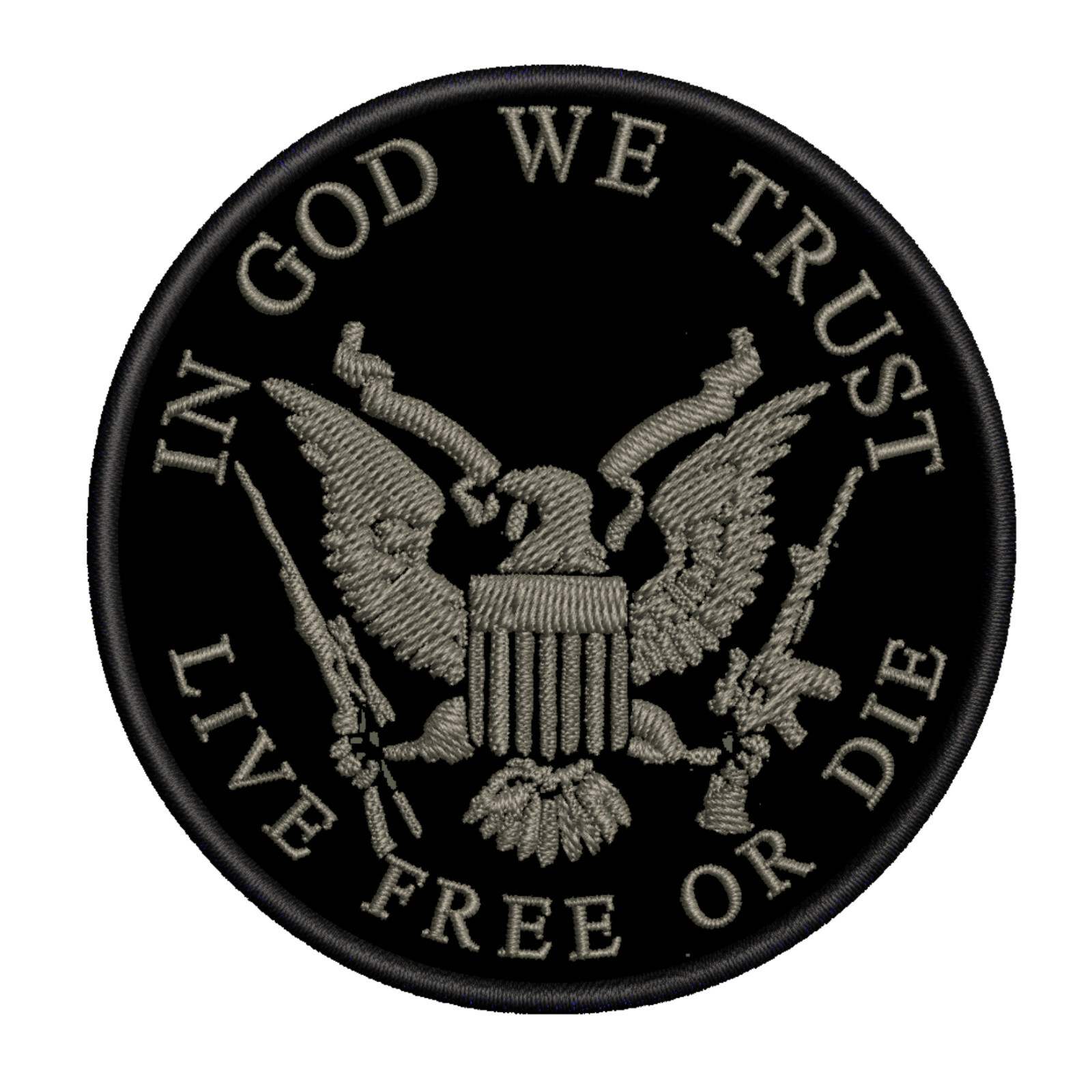 Live Free or Die Patch Embroidered Iron-On Applique Biker Badge Emblem Tactical