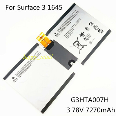 7270mAh New Battery G3HTA007H For Microsoft Surface 3 1657 1645 10.8'' Tablet