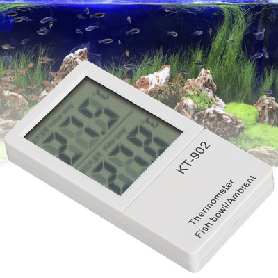 KT 902 Aquarium-Fish Tank Thermometer -Dual Digital Display For Reptile Turtle