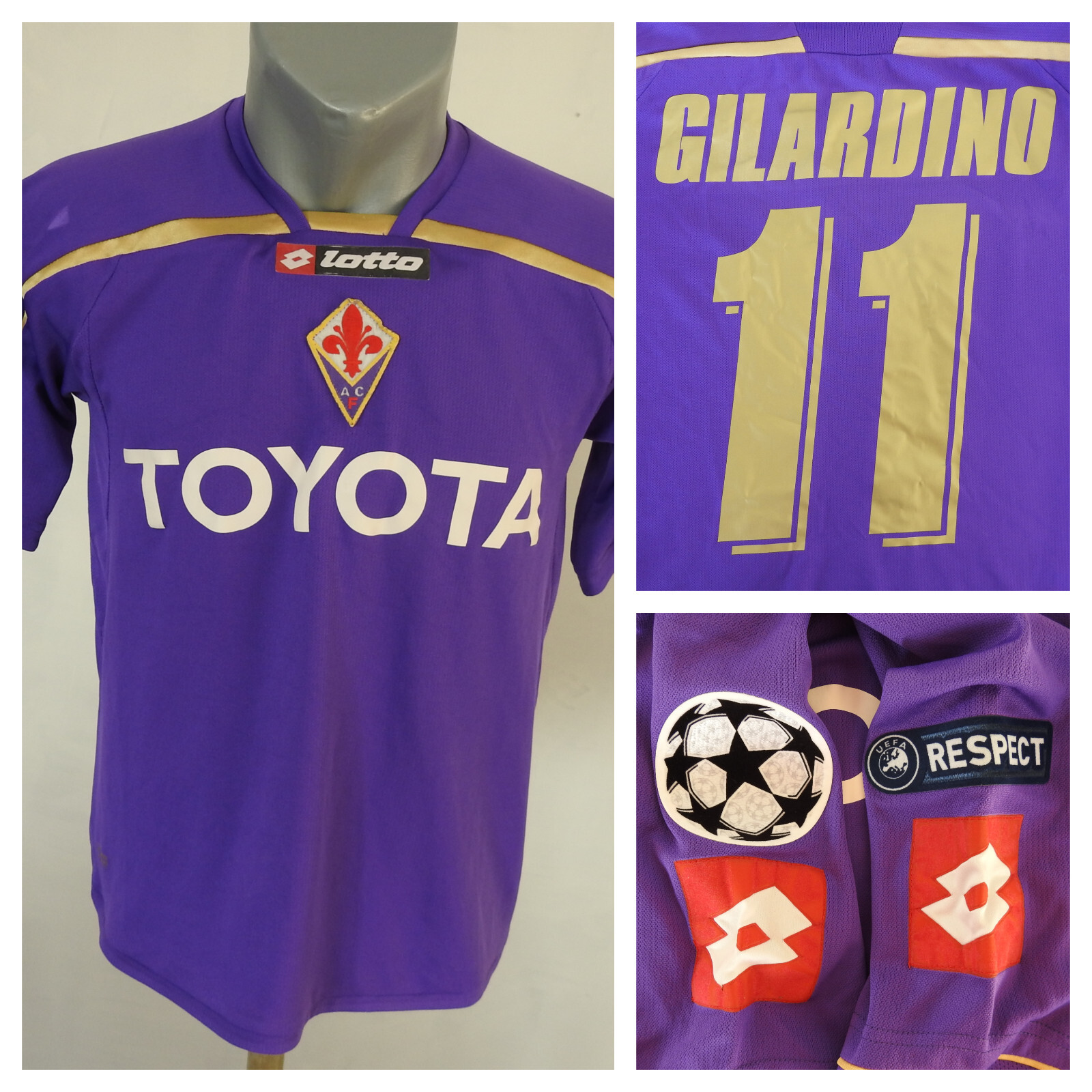 超レア品⁈ロットLOTTO フィオレンティーナ ユニフォーム 上下 ヴィオラ