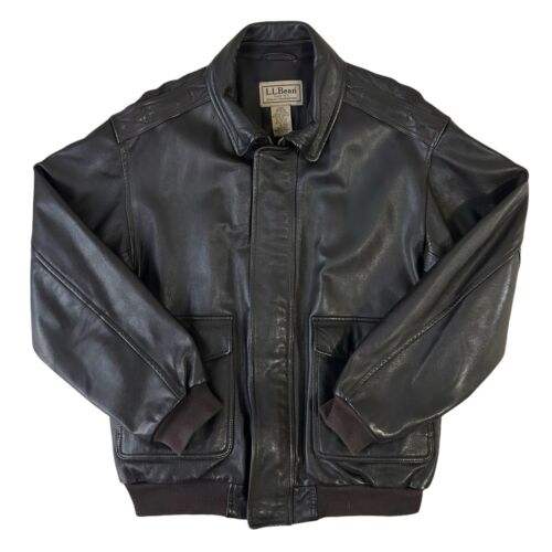 Vintage LL BEAN GoatSkin Leather A2 Bomber Jacket Mens Large Brown Flight Coat | eBay Vintage LL BEAN GoatSkin Leather A2 Bomber Jacket Mens Large Brown Flight Coat | eBay
