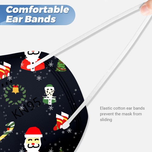 [100 Pack] KN95 Protective 5 Layer Face Mask BFE 95% PM2.5 Disposable Respirator