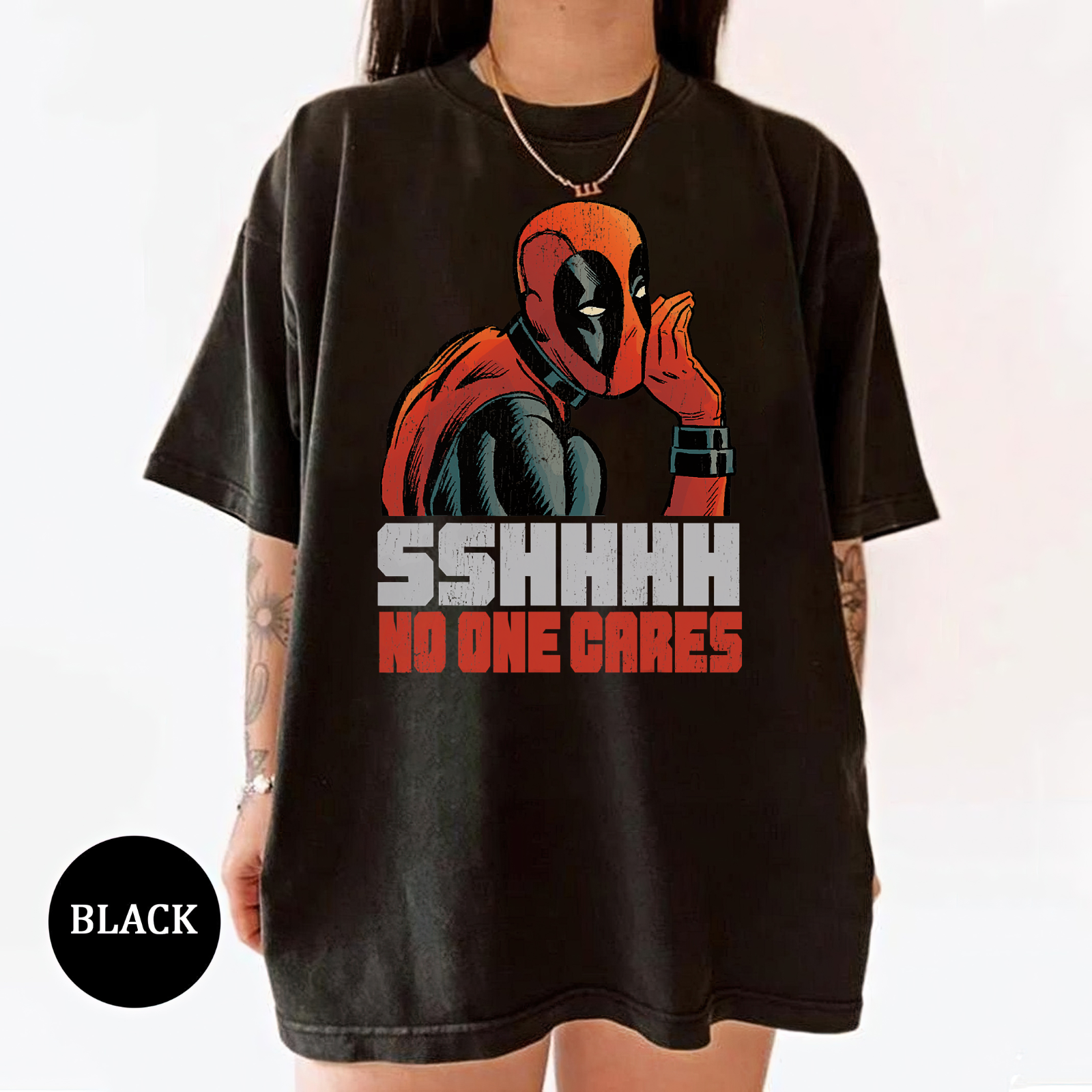 【YESEYESEE】Y.E.S x Deadpool Problem Tee Black★関税込★ ☆送料・関税込☆YESEYESEE☆Y.E.S x Deadpool Problem Tee
