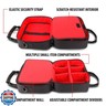 USA Gear Carrying Case Compatible with Logitech G Cloud, ASUS ROG Ally, PS5 Portal, Lenovo Legion Go and More - Protective Shoulder Bag Fits Headsets, Portable Console, AC Adapter, Dock Station - Red
