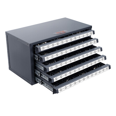 VEVOR Drill Bit Dispenser Organizer Cabinet Five-Drawer for 33/64'' to 63/64''
