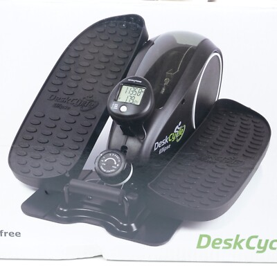 DeskCycle Ellipse Compact Mini Seated Under Desk Elliptical Machine - Black
