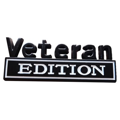 1PCS New Veteran Edition Emblem Car Badges 3D Letters Sticker Decal Black Red