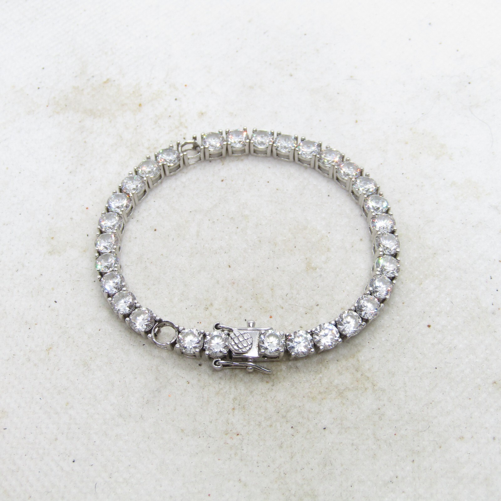 SVR Sterling Silver 925 Cubic Zirconia Linked Tennis