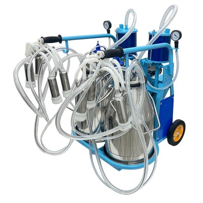 PreAsion  110V Electric Milking Machine 20-24 Cows/H Bucket Milker Double Bucket