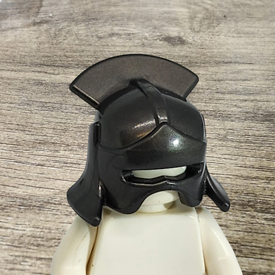 Minifigure Castle Helmet With Lateral Comb Uruk-Hai Lego 10051 Pearl Dark Gray