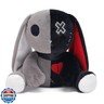 Qleewei Goth Bunny Plush Rabbit Stuffed Animal Horror Plushies Easter Creepy Spooky Bunny Stuffed Animal Crazy Rabbit Plushie Toy