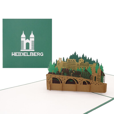 Pop Up Karte „Heidelberg & Heidelberger Schloss“ 3D Geburtstagskarte & Souvenir