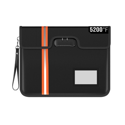 5200°F Fireproof Document Bag with Lock, 9 Layer Aluminum Foil Heat insulatio...