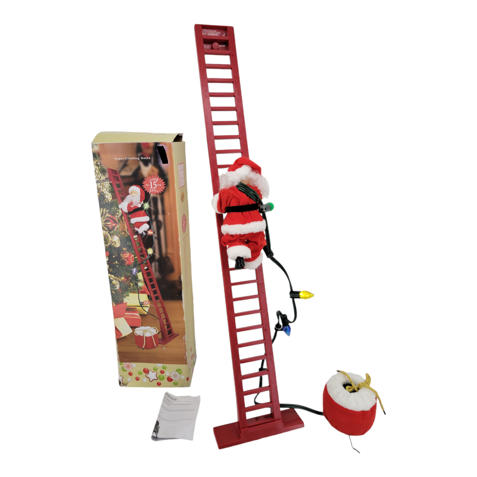 Mr Christmas Super Climbing Santa Ladder Decoration 15 Songs