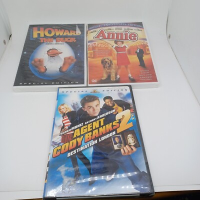 Kids Dvd Lot Agent Cody Banks, Annie, Howard the Duck. NIP