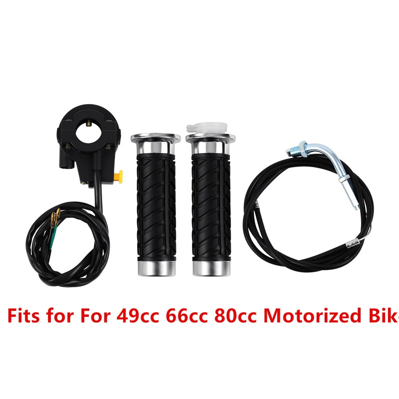 Throttle Control Handlebar Grip Kill Switch 49cc 66cc 80cc Motorized Bicycle New